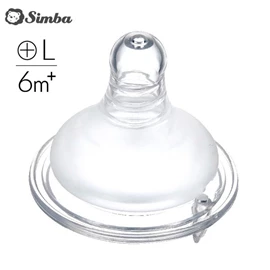 台灣小獅王 Simba 母乳記憶超柔防脹氣寬口十字奶嘴-L碼 6m+