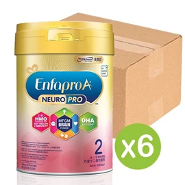 荷兰美赞臣 Enfa A+ NeuroPro 智睿系列 婴儿奶粉-2号(6-12个月) 900g X 6罐