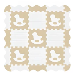 Baby Star 動物併接遊戲地墊-白色馬