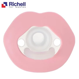日本Richell 安撫奶嘴連收納盒(3個月以上)-嘴唇