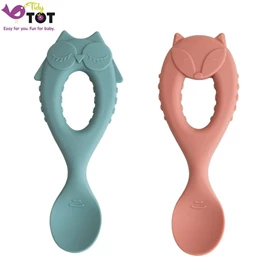 英國Tidy Tot 矽膠湯匙-2入