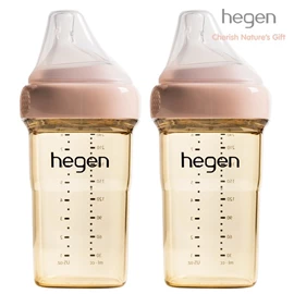 新加坡hegen PCTO™ 多功能寬口奶瓶-PPSU 240ml 兩個裝 粉紅