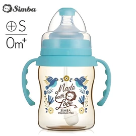 台灣小獅王 Simba 桃樂絲心願PPSU寬口奶瓶(連吸管把手)-200ml 天藍/蜂鳥