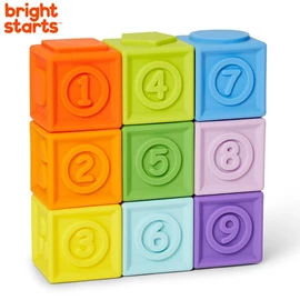 Bright Starts KaleidoCubes 叠叠扭扭软积木-9件装