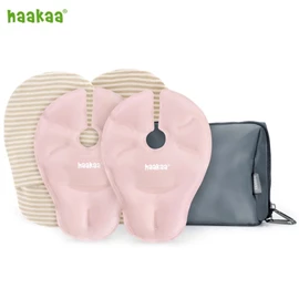 紐西蘭Haakaa 乳房冷熱敷墊-兩個裝 附收納袋 粉紅