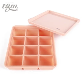 韓國tgm 鉑金矽膠副食品冷凍儲存分裝盒-25g x 12格 珊瑚粉紅