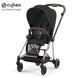德國Cybex MIOS 3 輕便型嬰兒手推車-玫瑰金車架/ Sepia Black