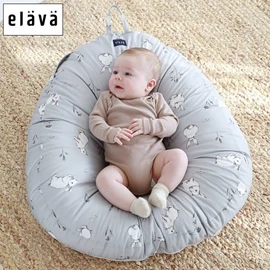 韓國Elava 多功能甜甜圈互動枕(雙面布料)-Dual Grey
