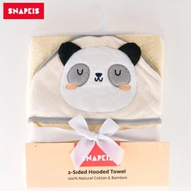 Snapkis 2合1 浴巾連帽-熊貓
