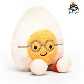 英國 JellyCat Amuseables Boiled Egg Geek 極客熟蛋公仔