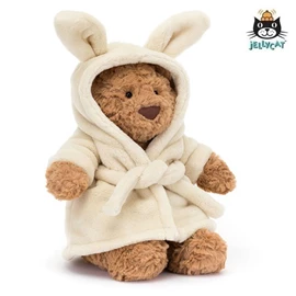 英國 JellyCat Bartholomew Bear Bathrobe 浴袍巴塞羅熊公仔