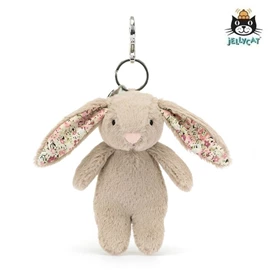 英國 JellyCat Blossom Beige Bunny Bag Charm 手袋掛飾