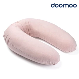 比利時Doomoo Buddy 有機棉舒眠月亮枕-陶瓷粉