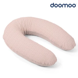 比利時Doomoo Buddy 有機棉舒眠月亮枕-粉紅/雲