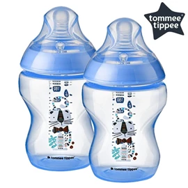英國Tommee Tippee Closer to Nature PP 奶瓶-260ml 兩個裝 藍色