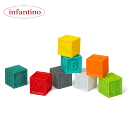 美國infantino 啟智軟膠積木/ 8件裝