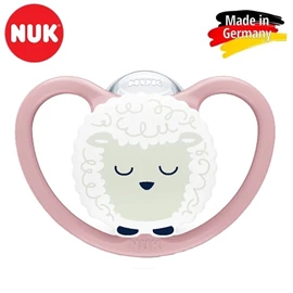 德國Nuk Space Night 超透氣夜光安撫奶嘴/ 18-36M 錦羊