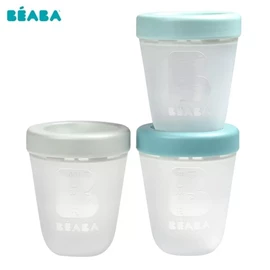 法国BEABA 矽胶食物储存器/ 200ml 3个装 丛林