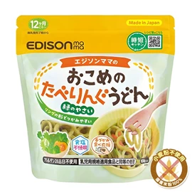 日本Edison 圈圈乌冬/ 绿色蔬菜 100g