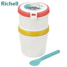 日本Richell X Snoopy 婴儿双层食物盒连匙