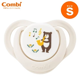 日本Combi 睡眠安撫奶嘴(連防塵蓋)-S碼 快樂熊