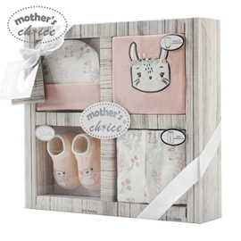 Mother's Choice 初生嬰兒4件裝禮盒-粉紅小兔
