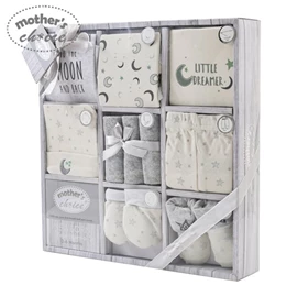 Mother's Choice 初生嬰兒10件裝禮盒-灰米夜空