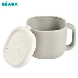 法国BEABA Pick 'n' Snack 矽胶零食杯/ 天鹅绒灰