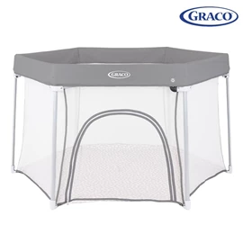 美國Graco Evergo™ 輕便摺合遊戲欄/ 淺灰