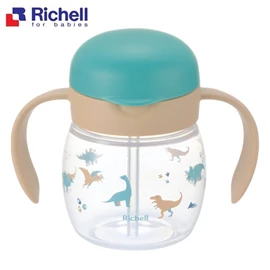 日本Richell TLI 第4代 吸管水杯/ 恐龍 200ml