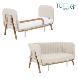 英國Tutti Bambini Cozee XL 兒童床和和沙發擴展包-胡桃木/米色
