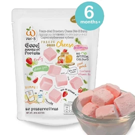 Wel-B Baby 58%冻乾鲜制乳酸菌芝士粒-士多啤梨味 20G