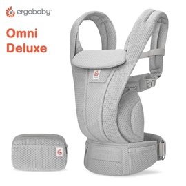 美國Ergobaby Omni Deluxe 多功能透氣嬰兒背帶-珍珠灰