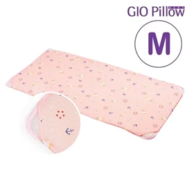 韓國GIO 二合一有機棉超透氣排汗床墊-M碼 60x120cm 水手熊粉