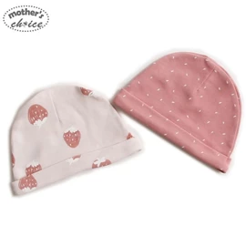 Mother's Choice 嬰兒帽-2件裝 粉紅草莓