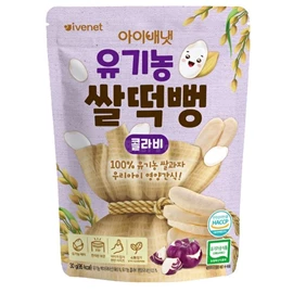 韩国Ivenet贝贝 有机营养米饼/紫芥兰头味 30g