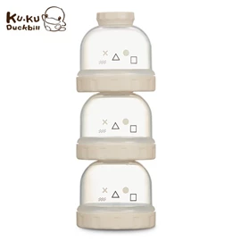 台湾KuKu Duck 纯真之瞳叠叠乐钮扣式奶粉罐/ 柔光杏