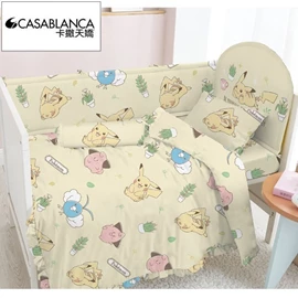 【Casablanca】嬰兒床 2件套(床單連枕袋)-比卡超