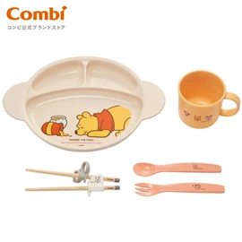 日本Combi 餐具套裝5件套-小熊維尼