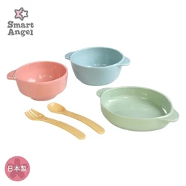 日本西松屋 Smart Angel 抗菌兒童餐具套裝/ 5件套