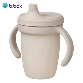澳洲b.box 矽膠鴨嘴學飲杯/ 米褐色 240ml