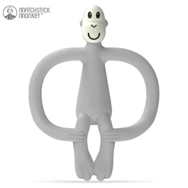 英國Matchstick Monkey 全矽膠牙刷固齒器/ 灰柴猴