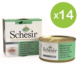Schesir 啫喱猫主食罐-吞拿鱼海藻 85g X 14罐