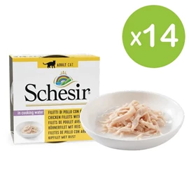 Schesir 天然水煮猫罐-鸡肉丝白饭 85g X 14罐