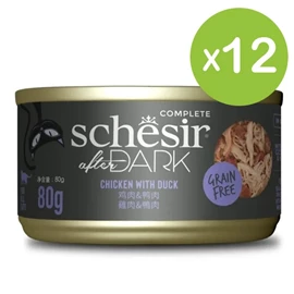 Schesir After Dark 全阶段猫主食罐-鸡肉鸭肉 80g X 12罐