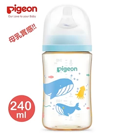 日本Pigeon 母乳實感寬口徑PPSU奶瓶-240ml 深海樂園