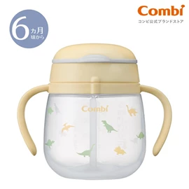日本Combi LakuMug 學習杯(吸管型)-恐龍世界 240ml