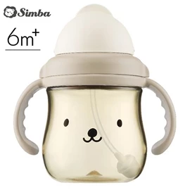 台灣小獅王 Simba 好樂飲PPSU防漏滑蓋學習水杯-250ml 可可杏