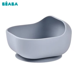 法國BEABA 矽膠吸盤學習碗/ 灰色