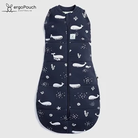 澳洲ergoPouch Cocoon 有機棉二合一舒眠包巾-3.5TOG Whale
